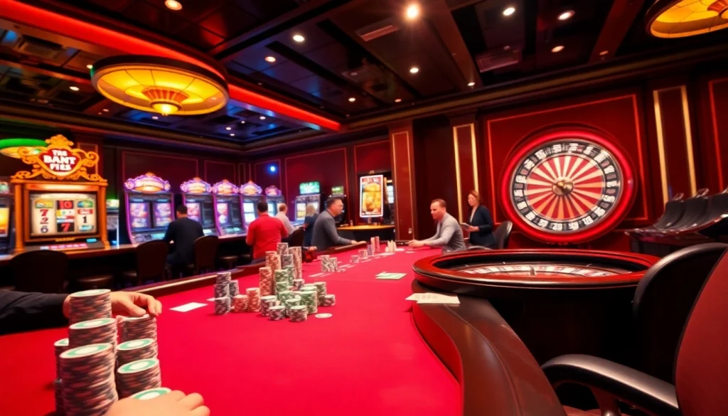 Experience the thrill of high-stakes poker at https://hz88.my/, where winning moments come alive amid vibrant casino decor.